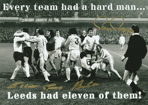 Hard Man Quote Clarke, Gray and Reaney Signed Leeds United photo