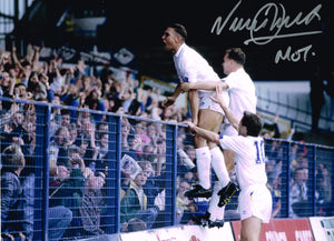 PROOF Vinnie Jones hand signed photo Leeds United Goal Celebration Autograph