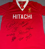 European Cup 1977 Liverpool Multi Signed Shirt PHOTO PROOF COA